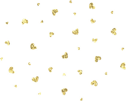 Gold Glitter Hearts